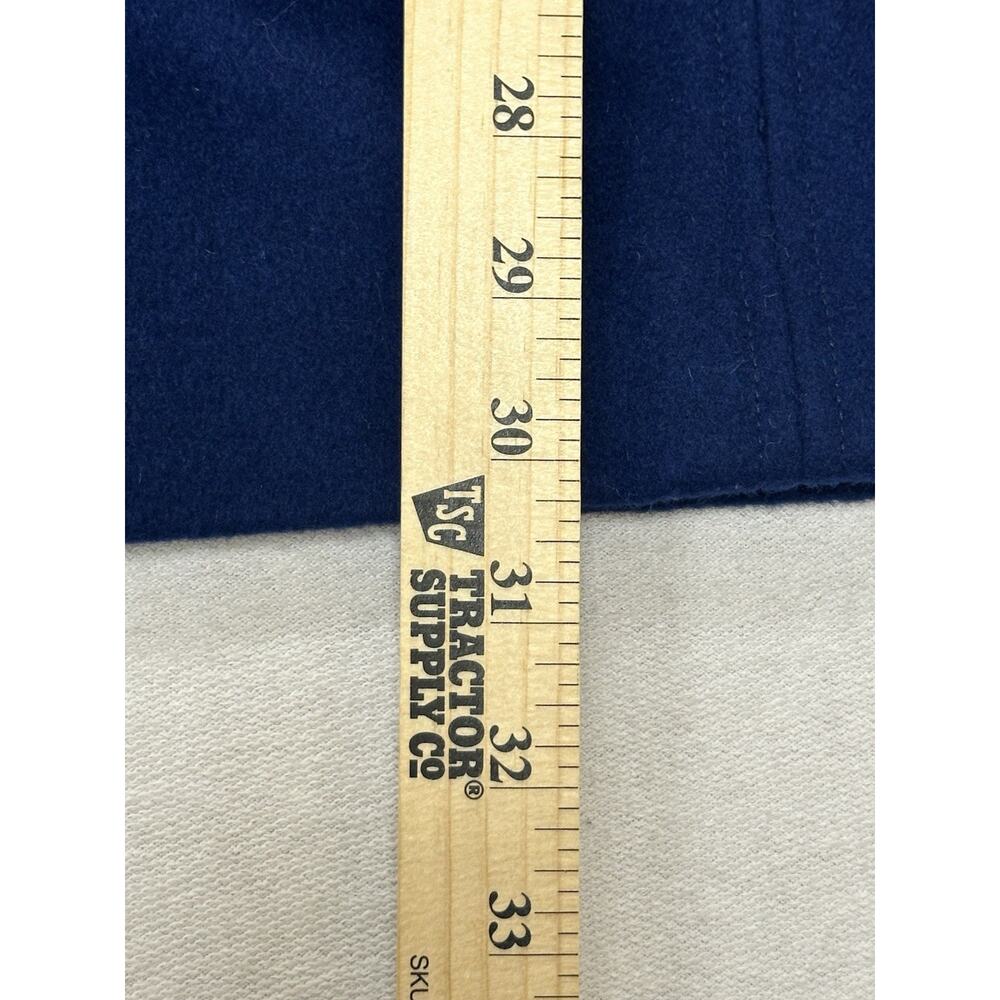 J. Jill Walker Coat Navy Blue Wool Blend Button Front Medium Preppy Old Money - Picture 7 of 9